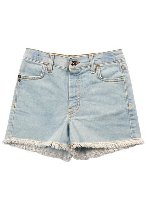 Shorts bambina in cotone denim chiaro Patrizia Pepe | 7P0421DENIM CHIARO